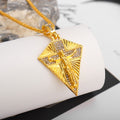 Showlu Retro Hip Hop Cross Pendant Necklace made of zinc alloy, vintage style jewelry with bold cross design.
