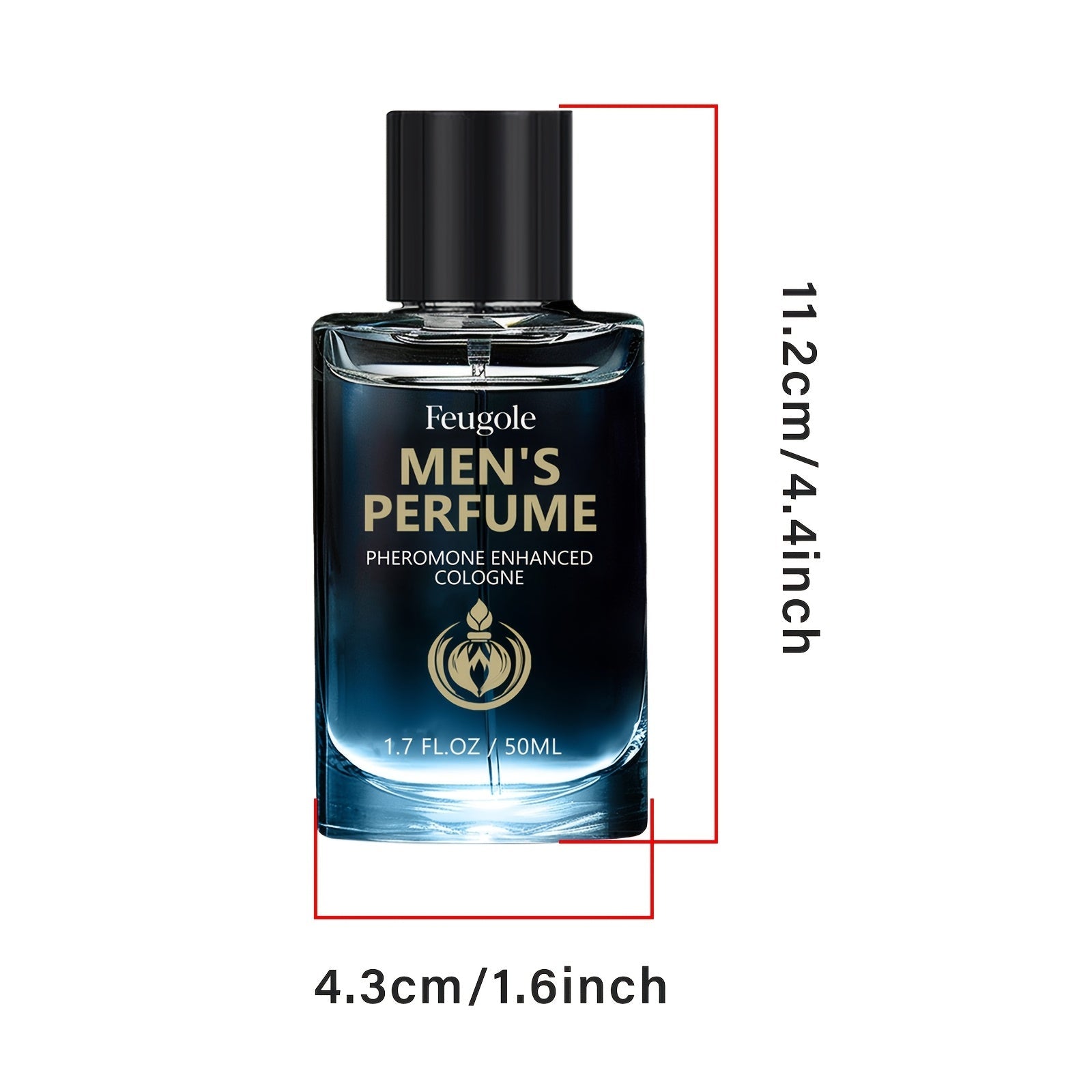 SHOWLU FASHION Pheromone Cologne for Men with long-lasting floral scent, featuring a sleek bottle and elegant design.