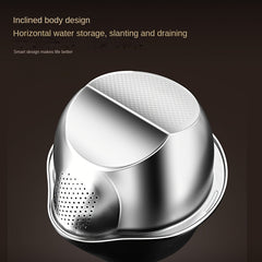 Stainless Steel Kitchen Colander - Multi-Purpose Drain Basket   For Home Cooking