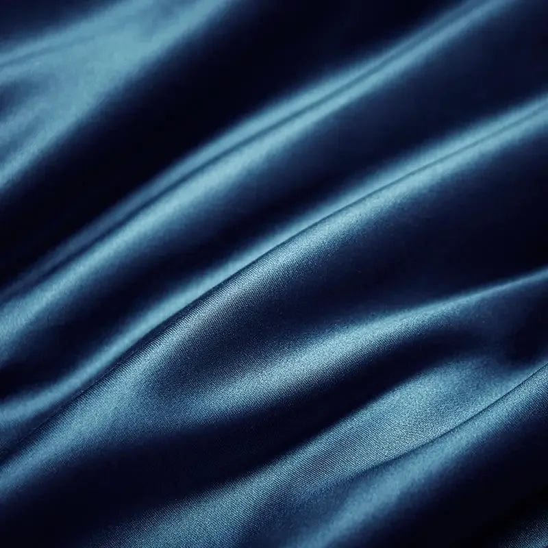 Showlu Fashion Egyptian Cotton luxury embroidered duvet cover set with intricate designs on a king-sized bed, pure cotton bedding.
