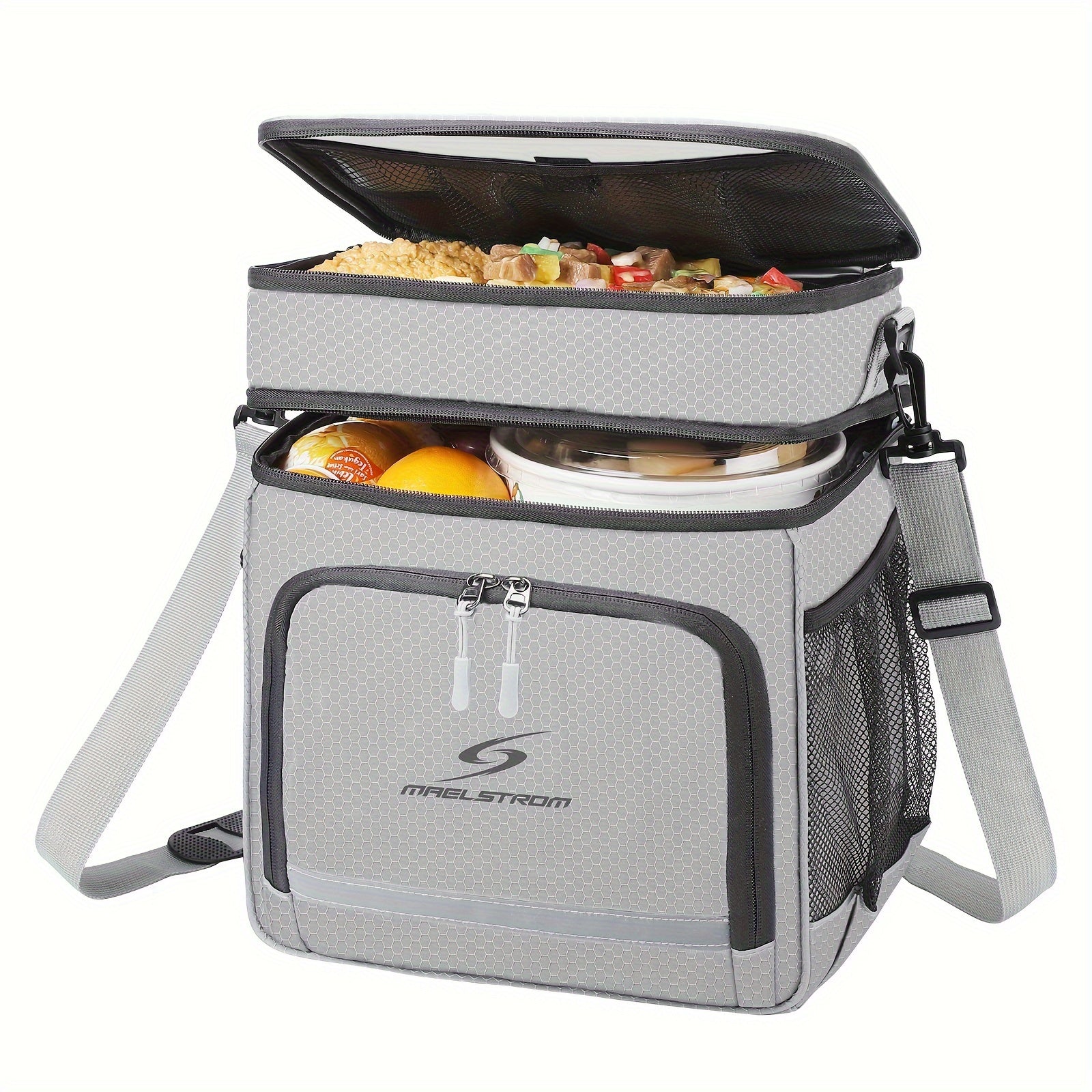 Insulated MAELSTROM Lunch Bag by SHOWLU FASHION STORE, leakproof cooler tote with handles, suitable for men and women.