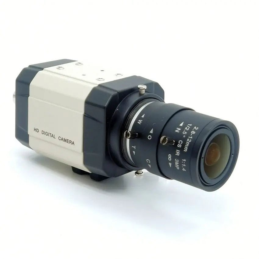 Showlu Fashion Store 4MP USB webcam with 2560x1440 resolution and 5-50mm varifocal zoom lens for high-quality video calls.
