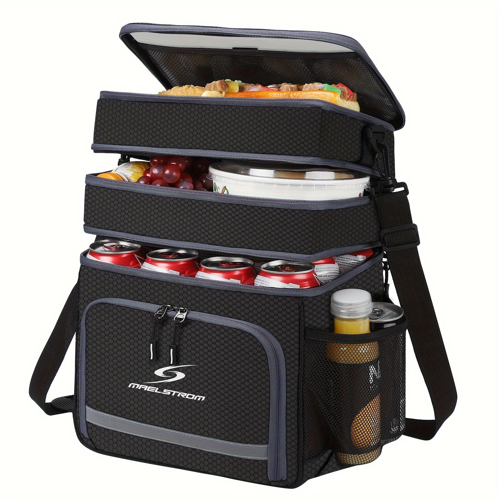 SHOWLU FASHION MAELSTROM insulated lunch bag with leakproof cooler tote, featuring a sleek design for men and women.
