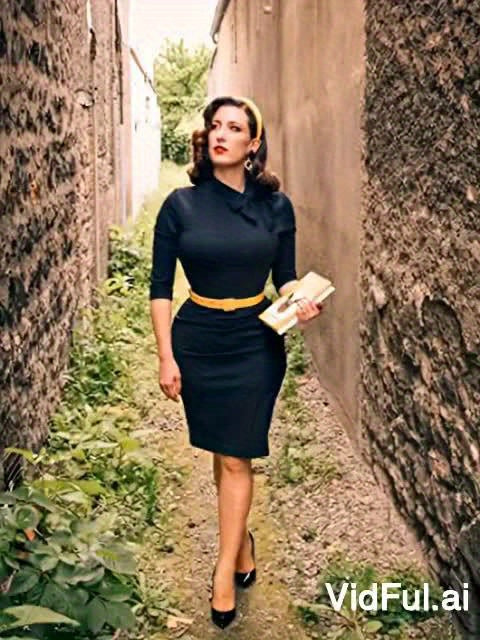 SHOWLU FASHION women's three-quarter sleeve tie-neck sheath dress, stylish and elegant, shown in a flattering fit.
