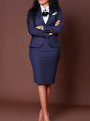 Formal Jacket and Pencil Skirt Set Suit Top Half-Skirts Outfit, Skirt Suit, Two Piece Setted Women Outfits Skirt Set, Skirt Suit Set for Women, Two Piece Skirt Set, Two Piece Set Women Outfits Skirt, Office Attire, Work Wardr