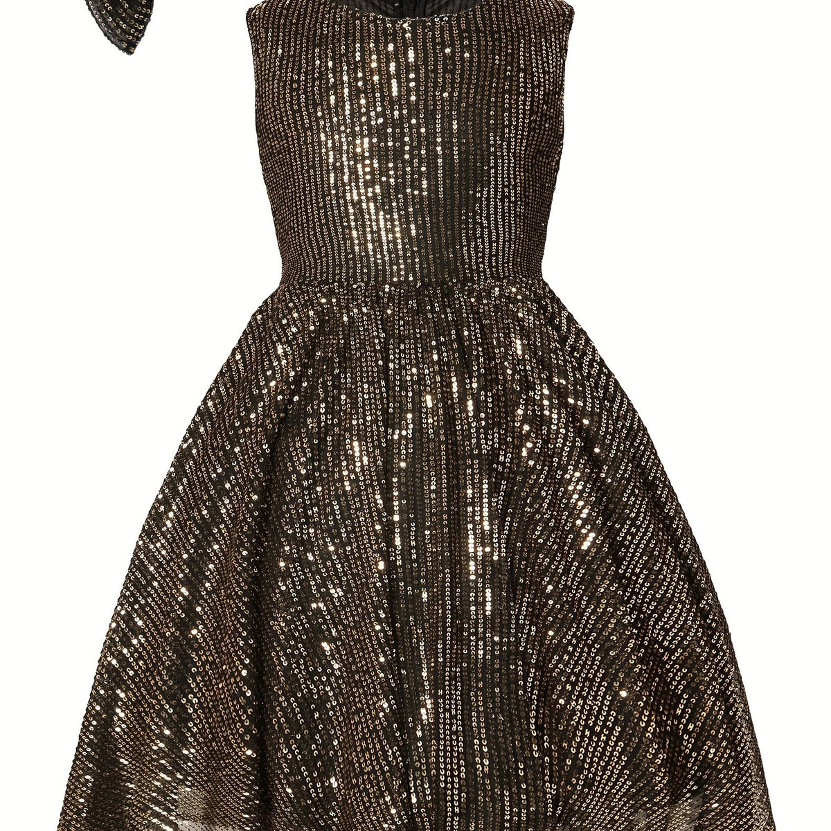 Mebius Girls Sequin Dress Sleeveless Sparkling Special Occasion Kids Party Sequence Sparkling Dress Birthday 8-14 Years Old