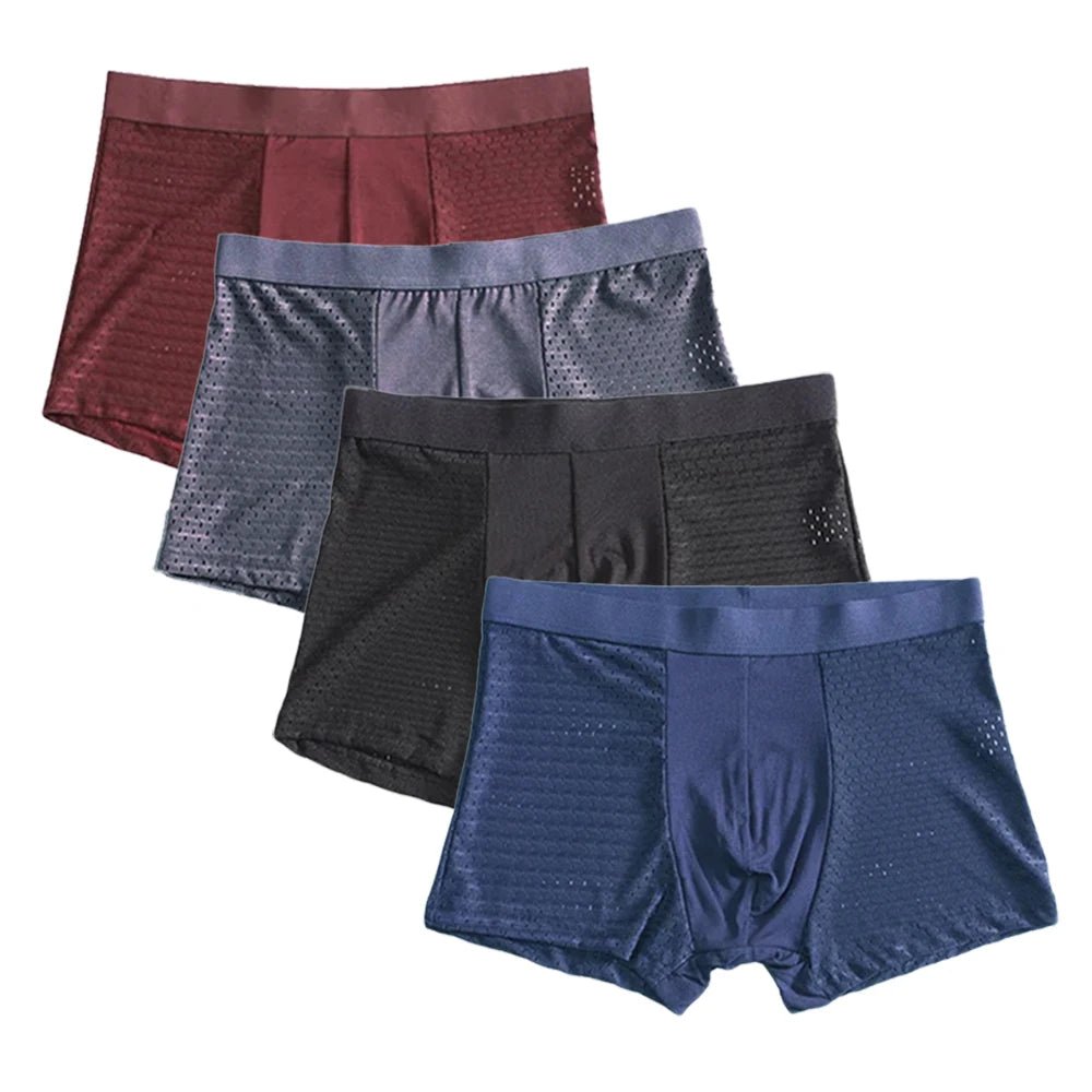 4pcs Men's Panties Men Underwear Boxershorts Men Boxer Men Interior Hombre Calzoncillos Breathable Hombre Bamboo Hole Underpants - SHOWLU FASHION STORE