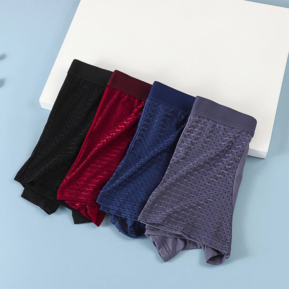 4pcs Men's Panties Men Underwear Boxershorts Men Boxer Men Interior Hombre Calzoncillos Breathable Hombre Bamboo Hole Underpants - SHOWLU FASHION STORE