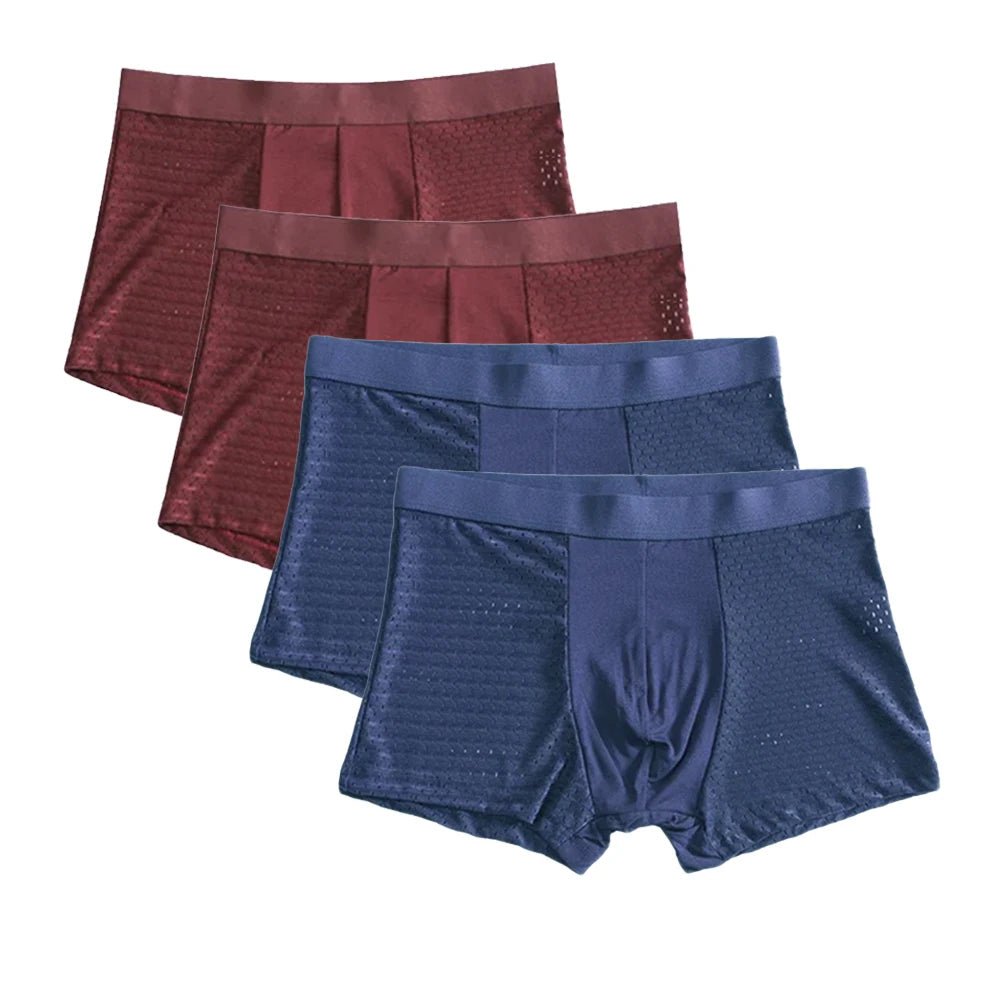 4pcs Men's Panties Men Underwear Boxershorts Men Boxer Men Interior Hombre Calzoncillos Breathable Hombre Bamboo Hole Underpants - SHOWLU FASHION STORE