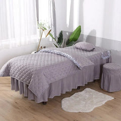 4pcs/Set Beauty Salon Bedding Sets Massage Spa Use Colchas Bed Cover Sheets Bedspread Bedskirt Pillowcase Duvet Cover - SHOWLU FASHION STORE