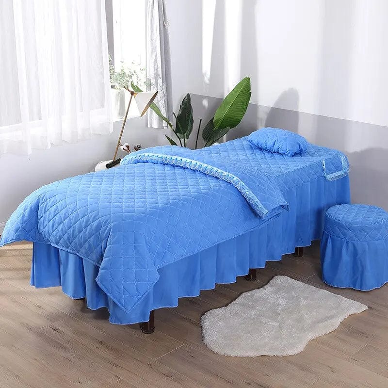 4pcs/Set Beauty Salon Bedding Sets Massage Spa Use Colchas Bed Cover Sheets Bedspread Bedskirt Pillowcase Duvet Cover - SHOWLU FASHION STORE