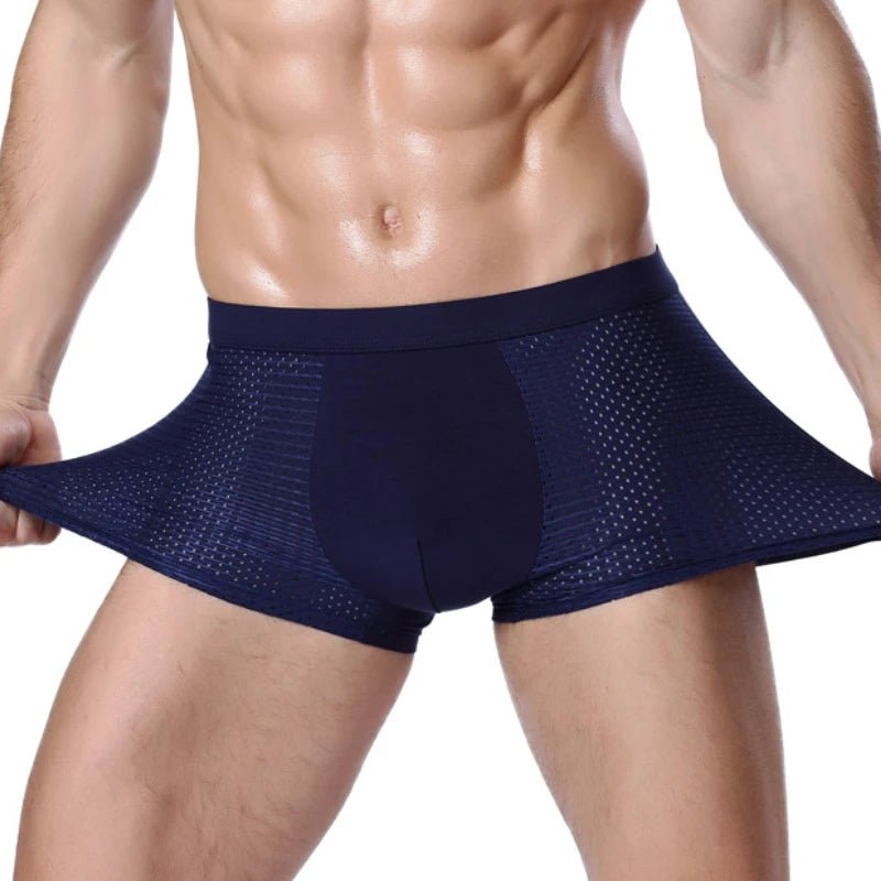 4XL Plus Banboo Fiber Men Underwear Male Boxer Solid Panties Shorts Men's Underpants Breathable Intimate Man Boxers - SHOWLU FASHION STORE