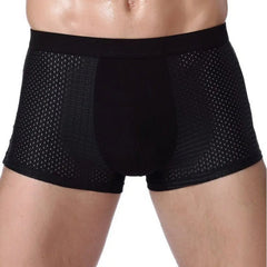 4XL Plus Banboo Fiber Men Underwear Male Boxer Solid Panties Shorts Men's Underpants Breathable Intimate Man Boxers - SHOWLU FASHION STORE