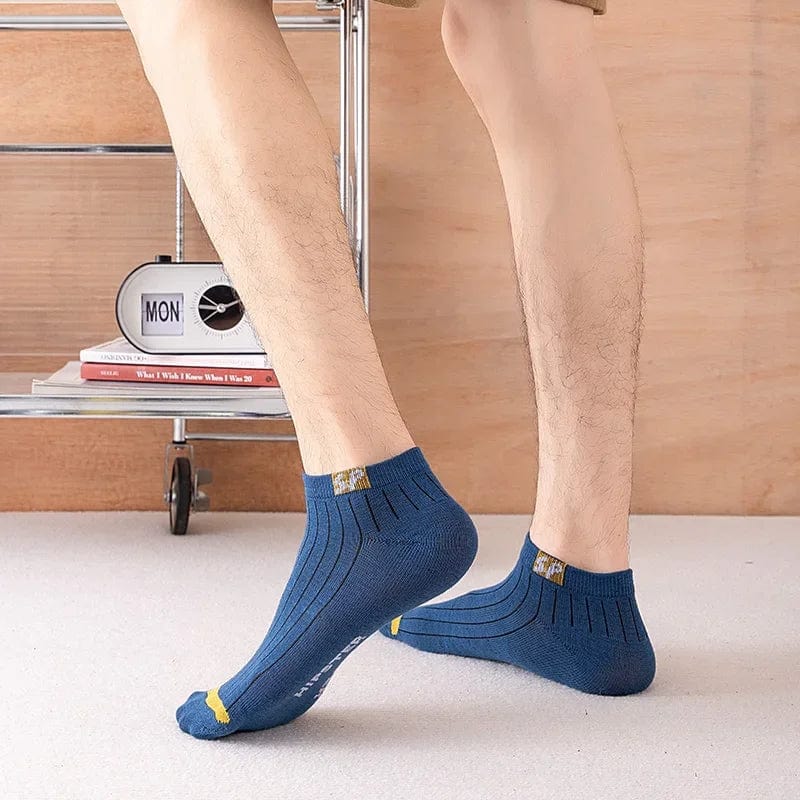 5 Pairs Mens Letters SP Short Socks Spring And Summer Shallow Low Top Sport Short Socks Trend In Tube Socks - SHOWLU FASHION STORE