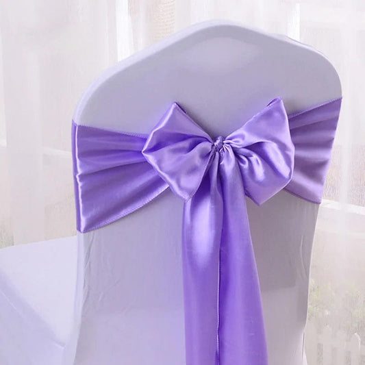 50 pieces / batch satin fabric chair cover bowknot decoration wedding party banquet Hotel celebration wholesale - SHOWLU FASHION STORE