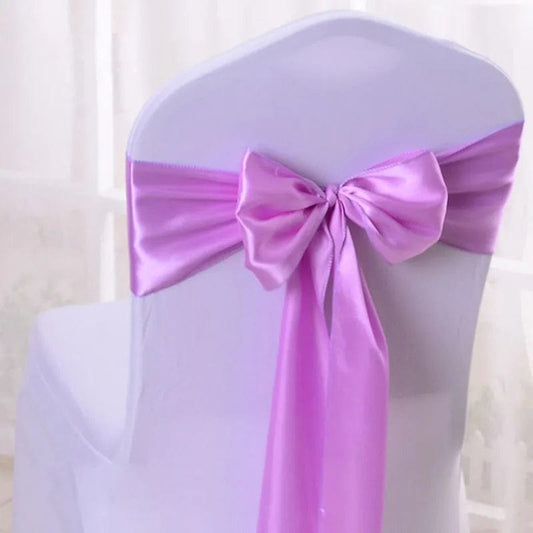 50 pieces / batch satin fabric chair cover bowknot decoration wedding party banquet Hotel celebration wholesale - SHOWLU FASHION STORE