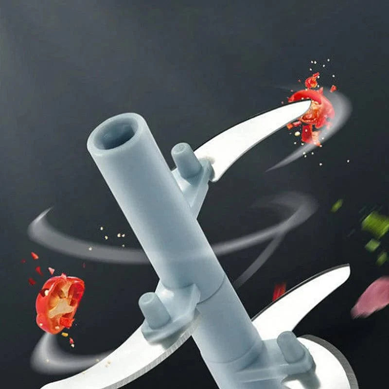 Showlu manual meat mincer and garlic chopper with a 500/900ml capacity, featuring a rotating garlic press and vegetable cutter for kitchen use.