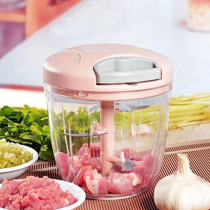 500/900ML Manual Meat Mincer Garlic Chopper Rotate Garlic Press Crusher Vegetable Onion Cutter Kitchen Cooking Accessories - SHOWLU FASHION STORE