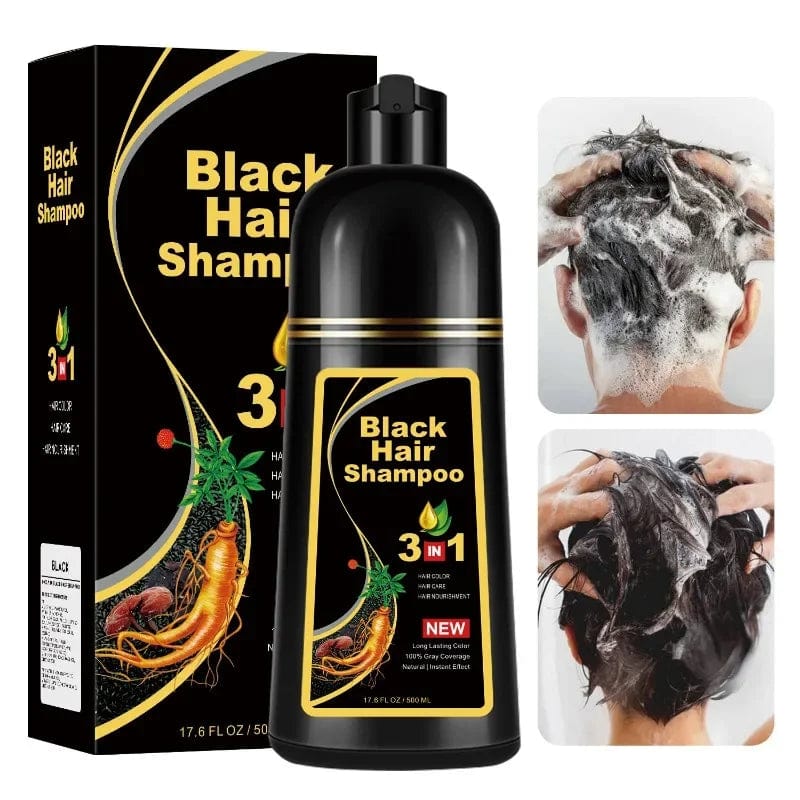 500ml Darkening ShampooGray Hair 3in1 Hair Coloring Covering Darkening Natural Herbal Ingredients Seven Colors Men Women - SHOWLU FASHION STORE