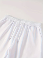 Men'S African Tribal Art Pajama Set - White & Brown Geometric Pattern, Long Sleeve Button-Up Shirt & Pants, Regular Fit Casual Sleepwear for All Seasons, Cultural Attire, Cultural Attire|Tribal Style|Buttonup Top, African Clo