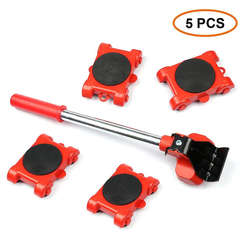 5/13 Pcs Heavy Duty Furniture Mover Set Furniture Mover Tool Transport Lifter Heavy Stuffs Moving Wheel Roller Bar Hand Tools - SHOWLU FASHION STORE