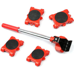 5/13 Pcs Heavy Duty Furniture Mover Set Furniture Mover Tool Transport Lifter Heavy Stuffs Moving Wheel Roller Bar Hand Tools - SHOWLU FASHION STORE