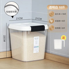 5/15/25Kg Large Rice Bucket Kitchen Home Rice Bucket Storage Sealed Transparent Flap Storage Box Moisture - Proof and Insect - Proof - SHOWLU FASHION STORE