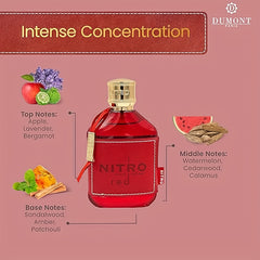 NITRO RED 3.4oz (100ml) Men'S Perfume Spray