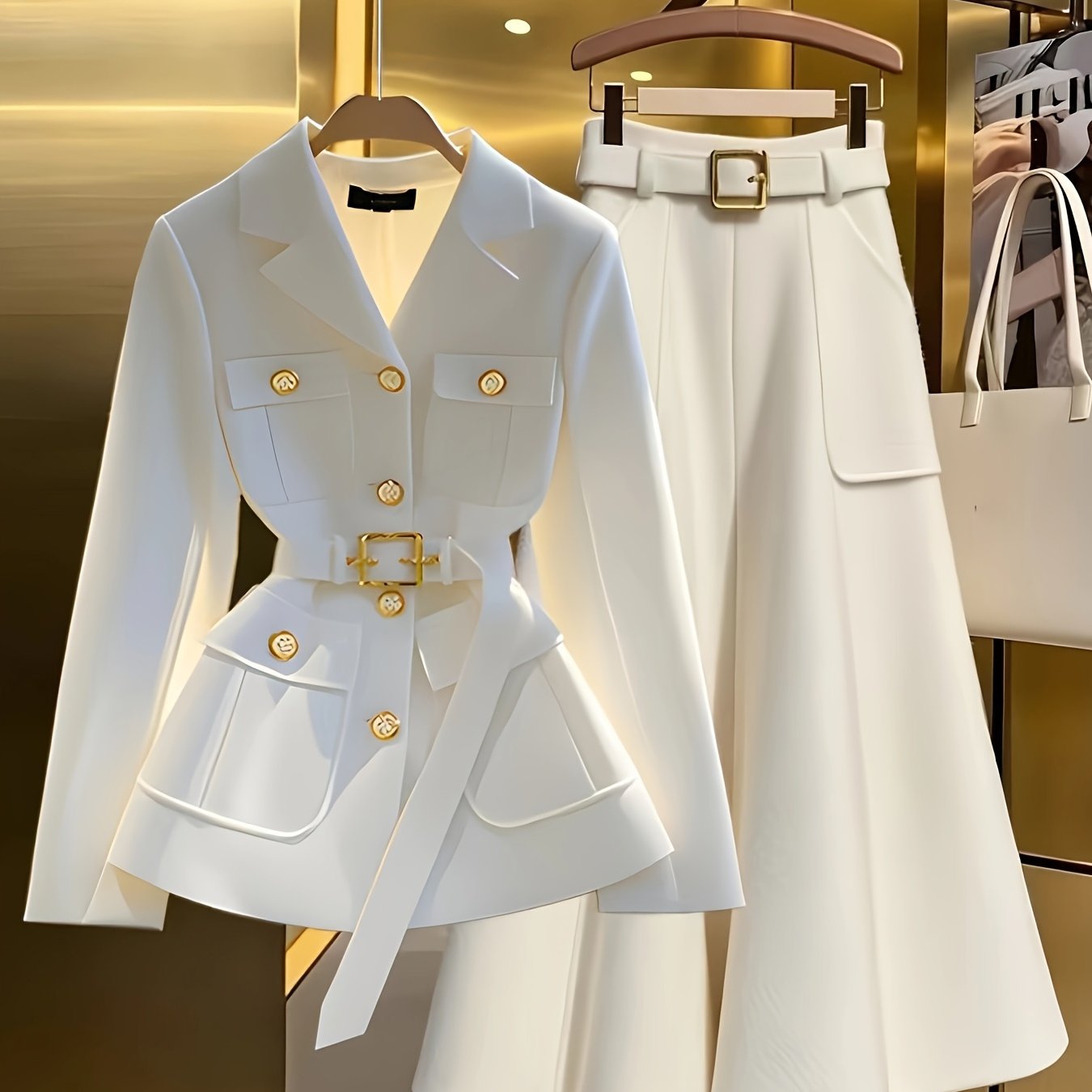 Women's lightweight luxury coat by SHOWLU FASHION with elegant solid lapel, showcasing a sleek, stylish design.