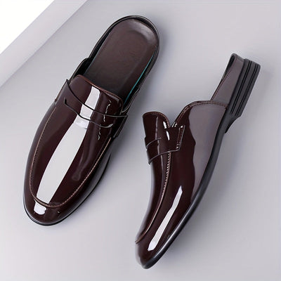 SHOWLU FASHION Men's Slip-On Loafers – Faux Leather Non-Slip Mules
