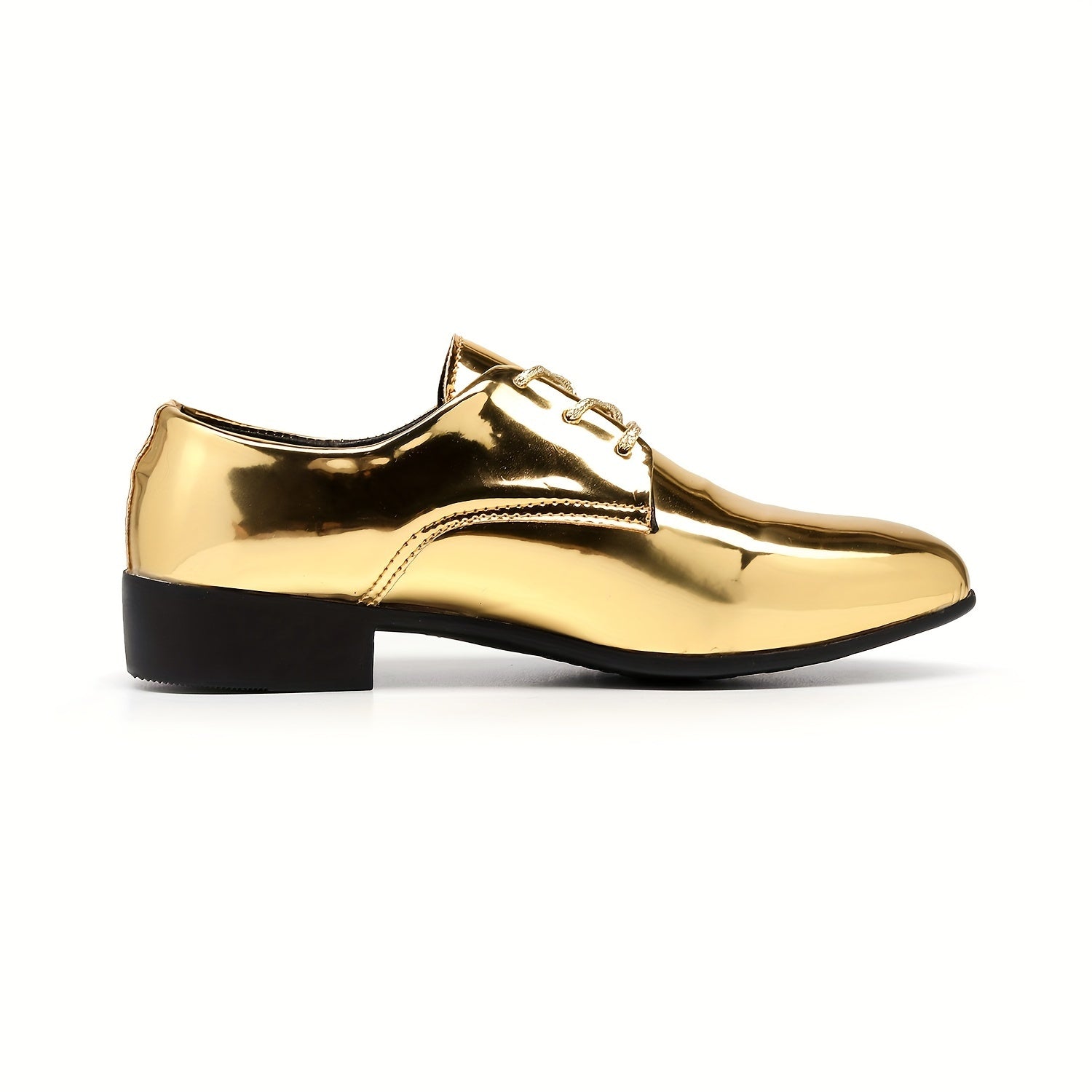 SHOWLU Men's pointed toe Chelsea loafers in faux leather, stylish business shoes with sleek design and slip-on style.