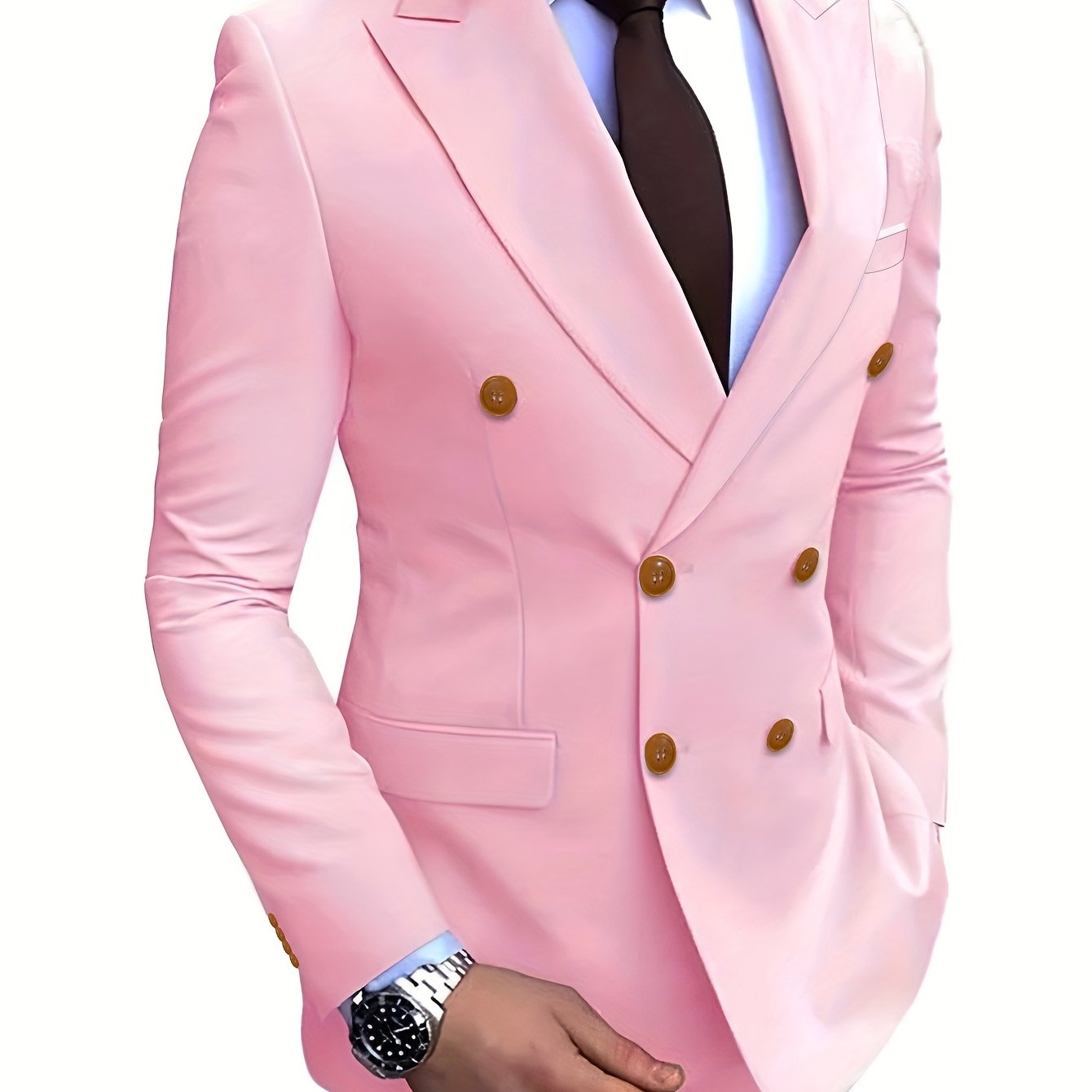 Men's slim fit 2-piece suit by SHOWLU FASHION STORE, featuring a classic design with a one-button formal jacket and matching trousers.