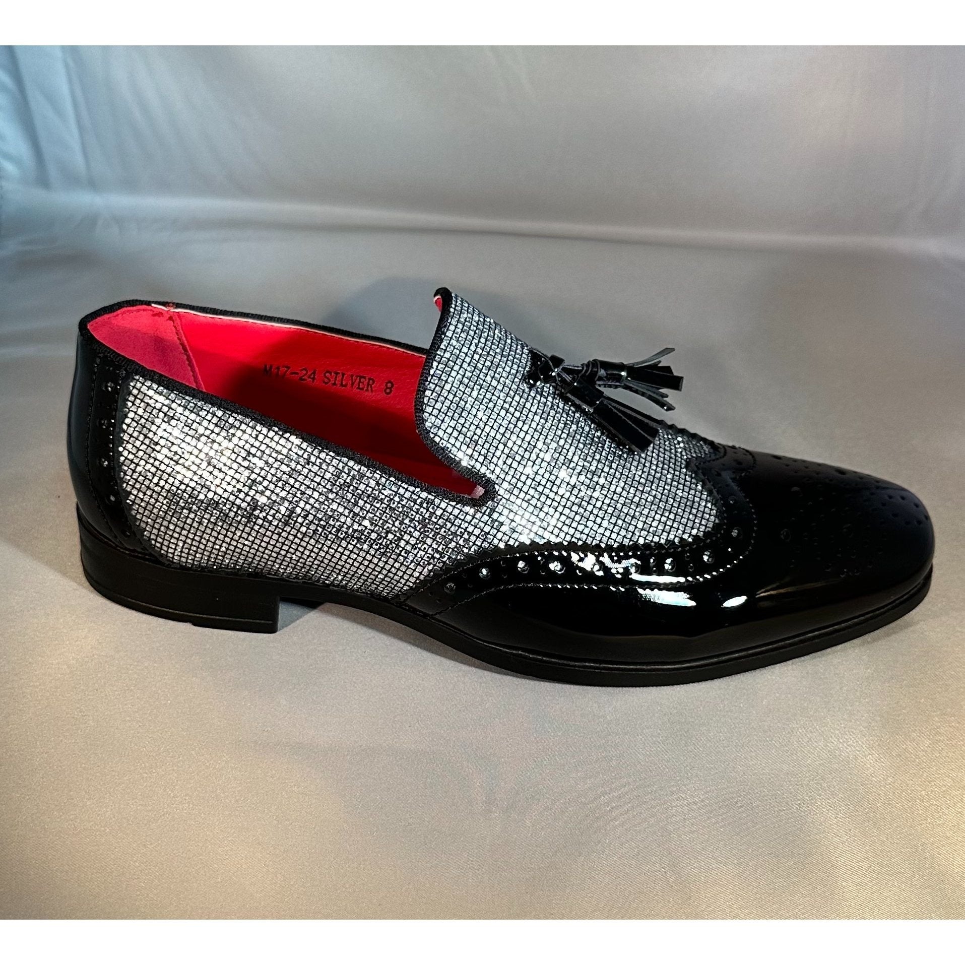 SHOWLU FASHION men's solid black PU leather slip-on business formal shoes, sleek design with smooth finish.