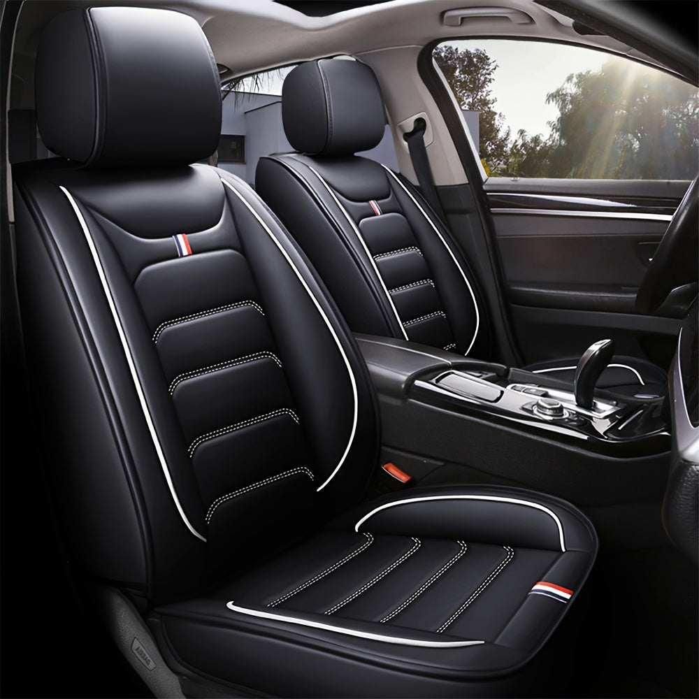 Showlu Fashion faux leather car seat covers set, universal full set for car seats, durable and stylish interior protection