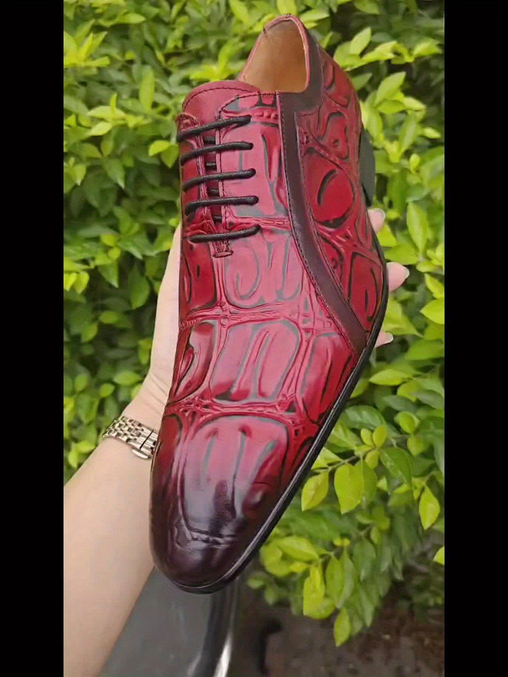 Men's SHOWLU FASHION Cow Leather Derby Shoes, formal lace-up Oxford style with polished finish and classic design.