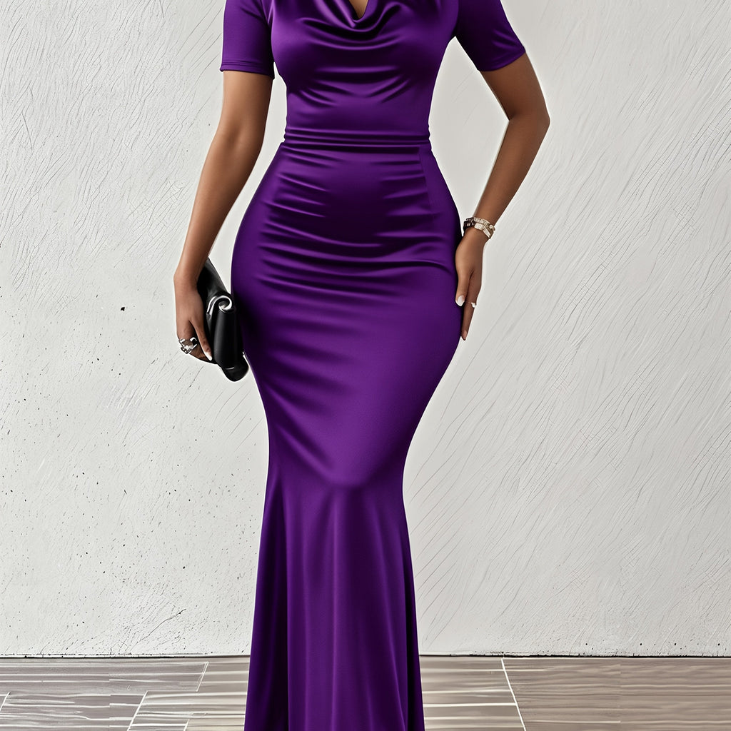 SHOWLU FASHION women's bodycon zip dress with a low neckline, elegant knit fabric, form-fitting design perfect for stylish occasions
