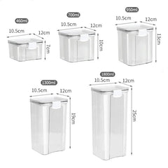 5Pcs Sealed Jars Kitchen Grain Storage Organizer Large Tank Plastic Moisture - proof Storage Box Household Seasoning Jars Set - SHOWLU FASHION STORE