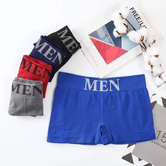 5PCS Wholesale One Size Men's Underwear Men's Mid Rise Plus Size Sports Seamless Comfortable Breathable Teen Boxer Briefs - SHOWLU FASHION STORE