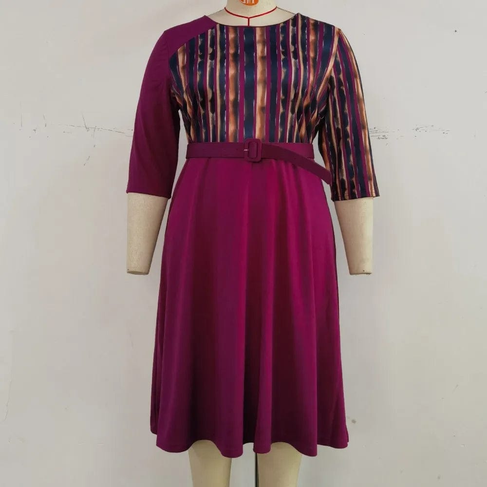 5XL 6XL Plus Size Clothes Dresses Women Office Lady Robes Summer Autumn Loose Street Style Casual 4XL Big Size Midi Dress - SHOWLU FASHION STORE