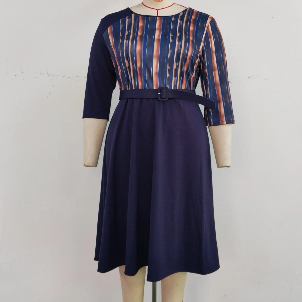 5XL 6XL Plus Size Clothes Dresses Women Office Lady Robes Summer Autumn Loose Street Style Casual 4XL Big Size Midi Dress - SHOWLU FASHION STORE
