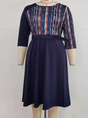5XL 6XL Plus Size Clothes Dresses Women Office Lady Robes Summer Autumn Loose Street Style Casual 4XL Big Size Midi Dress - SHOWLU FASHION STORE