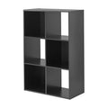 Doba 6-cube storage organizer with vertical and horizontal compartments for books, toys, or decorative items in a modern room.