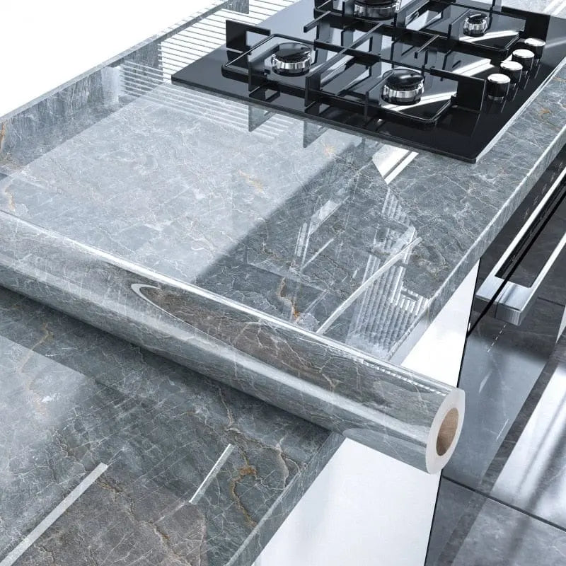 BenLan marble self-adhesive wallpaper by Showlu Fashion Store, waterproof vinyl contact paper with a marble pattern for home decor.