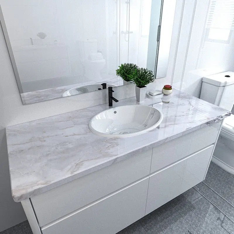 BenLan Marble Self Adhesive Wallpaper by Showlu Fashion Store, waterproof vinyl contact paper with marble pattern for kitchen and home decor.