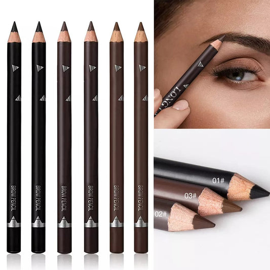 6/12Pcs Eye Brow Pencil Waterproof Professional Women Eye Makeup Pen Easy Color Natural Black Brown Cosmetic Beauty Eyebrow Tool - SHOWLU FASHION STORE