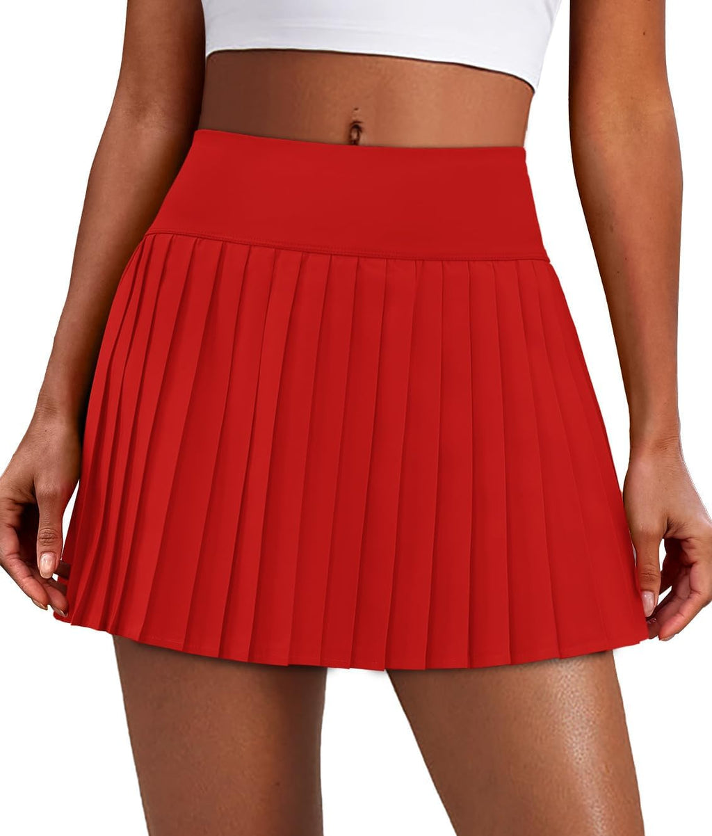 Showlu Smart General Alaroo women's pleated tennis skirt with pockets, featuring a stylish design and functional side pockets.