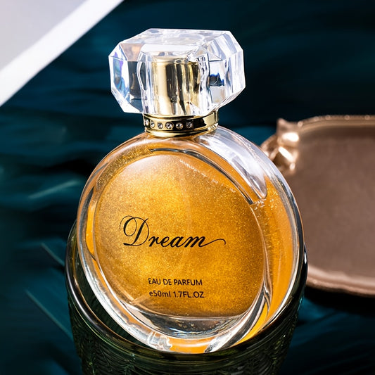 Dream Eau de Parfum for Women - Golden Hour Sand Flow Floral Scent with Luxurious Golden Liquid Fragrance & Elegant Rose Accents, 1.7fl.oz EDP, Perfect Holiday Gift for Her, Luxury Perfume, Opulent Perfume Bottle, Sparkling L