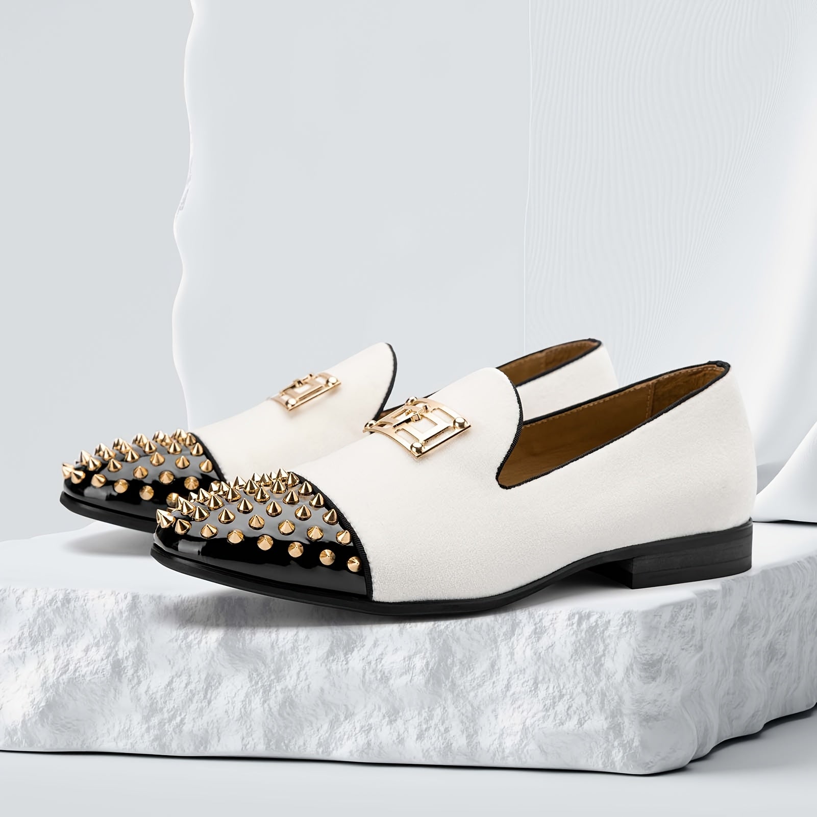 Men's slip-on wedding loafers by SHOWLU FASHION, lightweight fabric shoes with sleek design and comfortable fit.