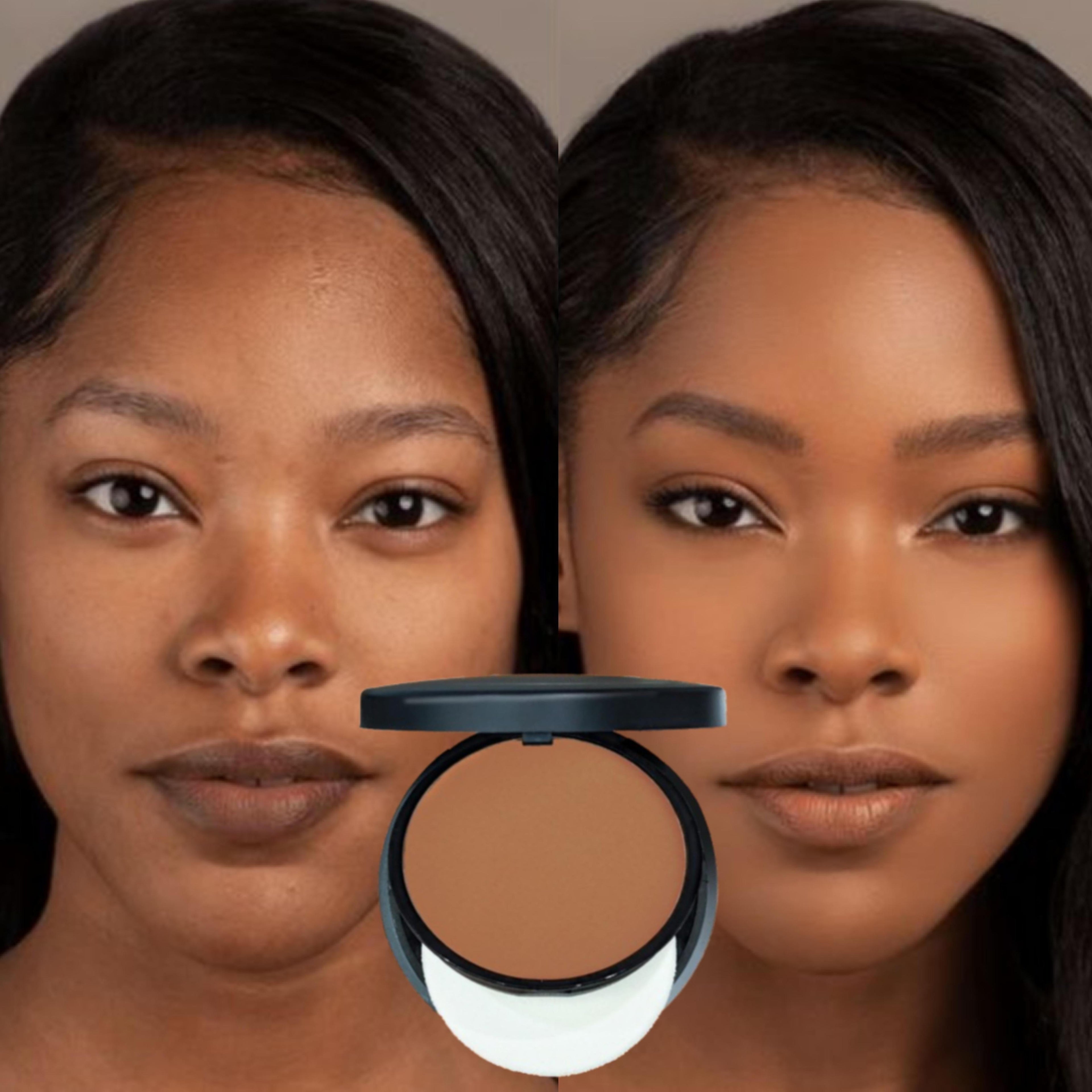 SHOWLU FASHION STORE matte powder eyeshadow in skin tone, waterproof makeup product with soft, blended eyeshadow application.