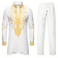 SHOWLU FASHION men's casual striped long sleeve robe set with stand collar, comfortable and stylish loungewear for relaxed occasions.